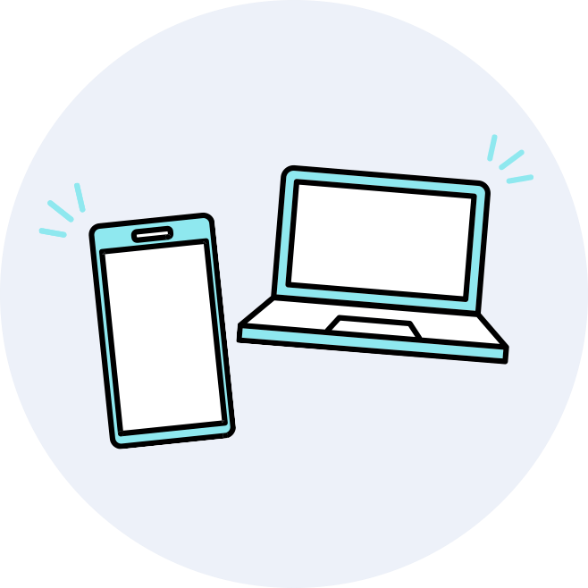 パソコンとスマートフォン