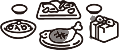 コースメニューのイラスト